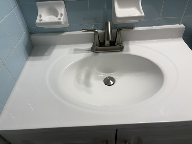 Bathroom vanity & sink installation