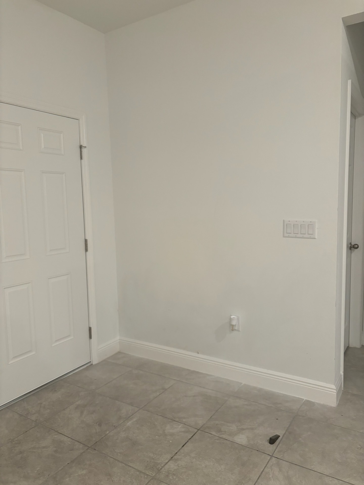 Finished interior — paint, tile and trim