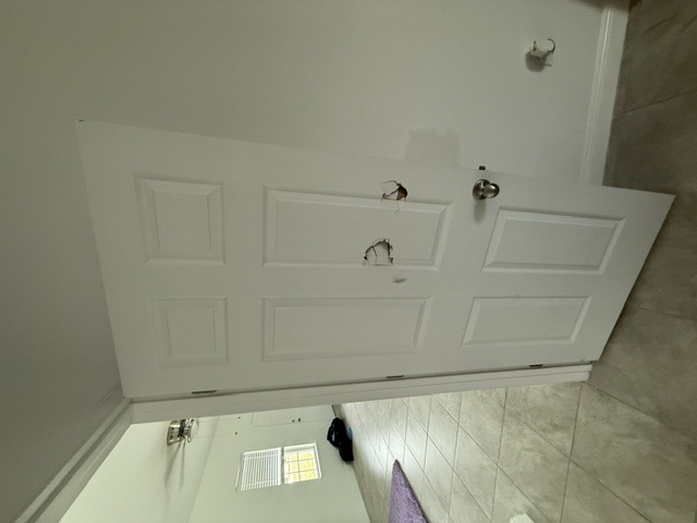 Door hardware install and finish